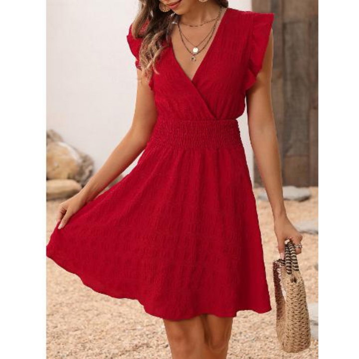 Levoire | Femme Robe à points suisse pour femmes Rouge