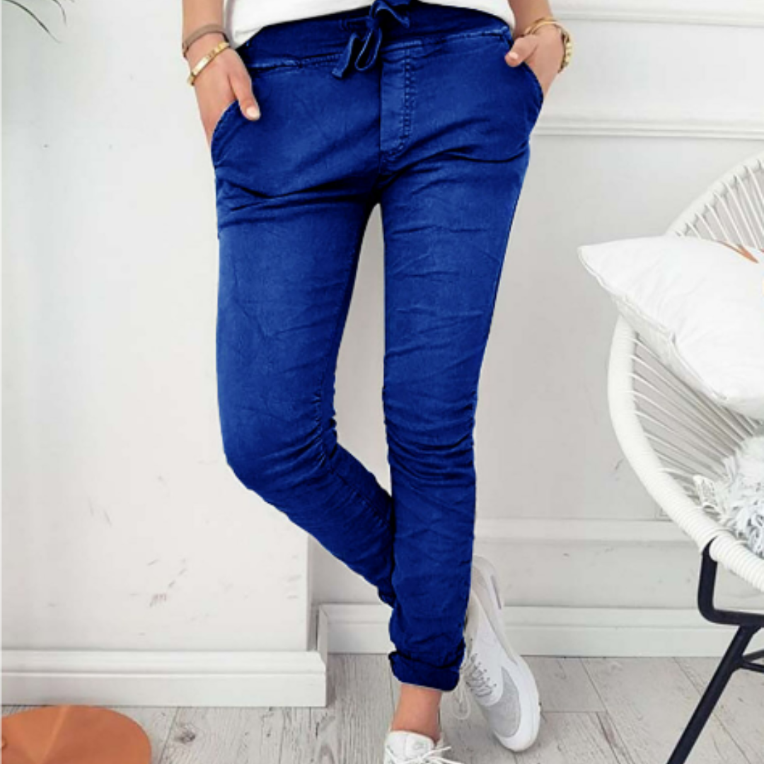 Levoire | Pantalon Confortable À Coupe Slim Bleue
