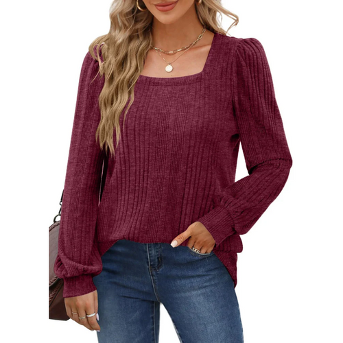 Levoire | Pull À Manches Longues Pour Femmes | Col Carré