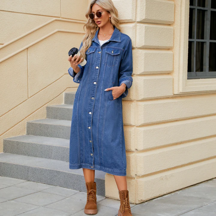 Levoire | Manteau Long En Denim