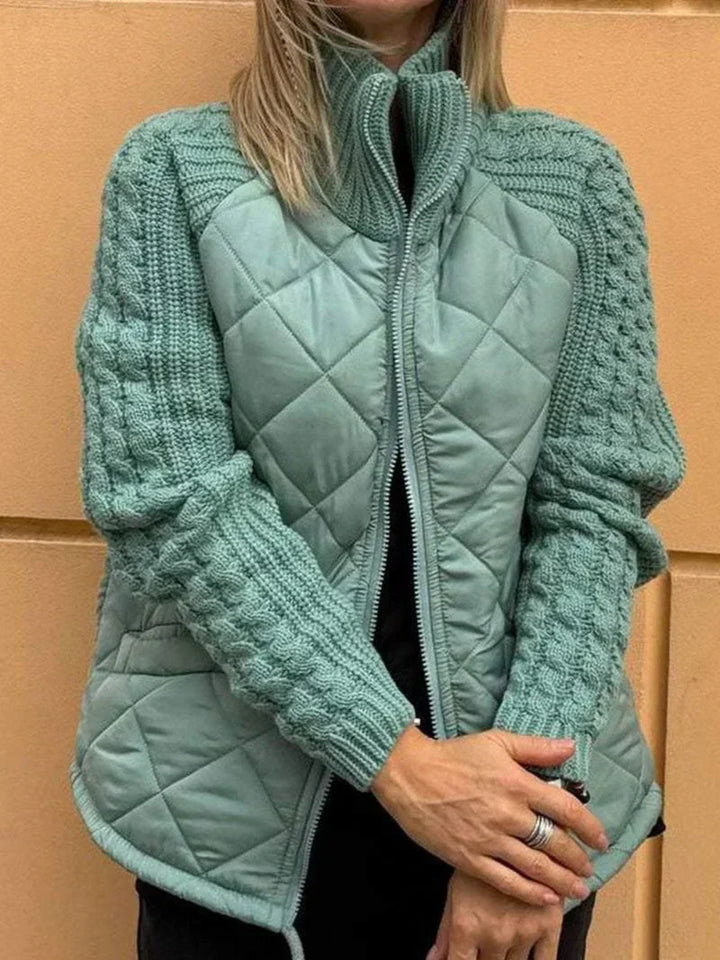 Levoire | Cardigan Chaud Avec Zip Bleu