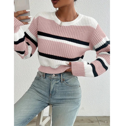 Levoire | Pull Pour Femmes Avec Rayures Et Manches Longues