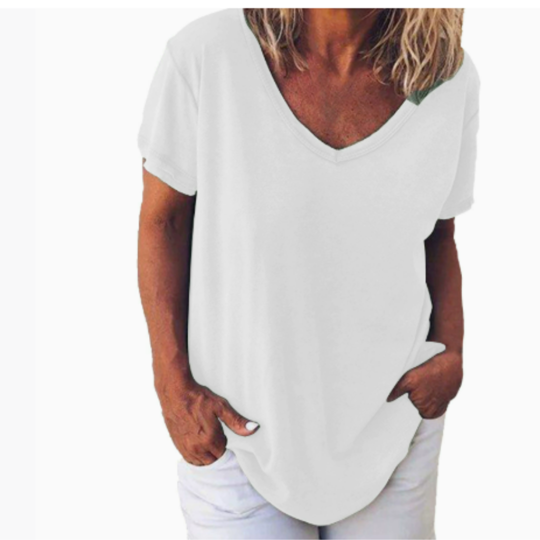 Levoire | Blouse Court Manche FR Femmes Pour Le Printemps Blanc