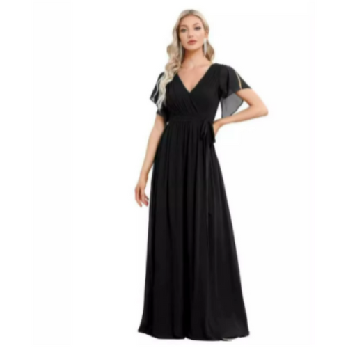 Levoire | Robe D'Invite De Mariage À Col En V Et Ligne A - Maxi