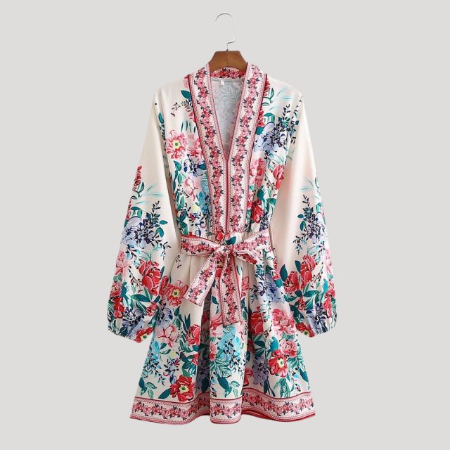 Levoire | Robe Midi Avec Sensation Cachemire Et Ceinture De Taille Blanc