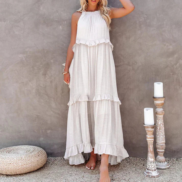 Levoire | Robe Maxi Décontractée D'Été Blanc