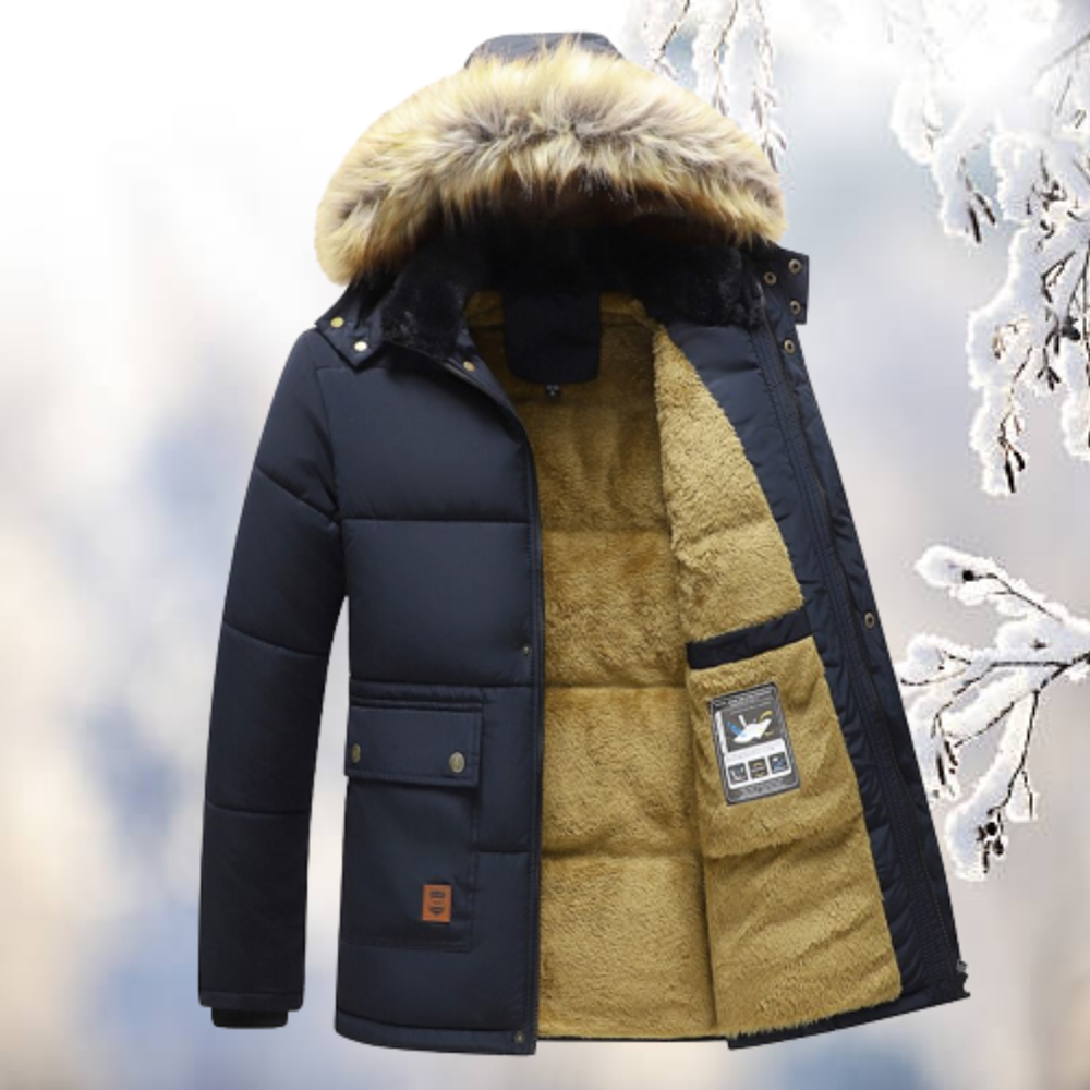 Levoire | Sweat à manches longues en polaire avec capuche et poches Gris de mer