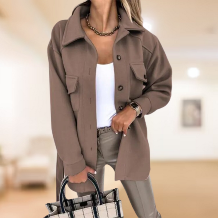 Levoire | Manteau Trench Chaud Pour Femme Brune