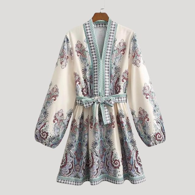 Levoire | Robe Midi Avec Sensation Cachemire Et Ceinture De Taille Pièce