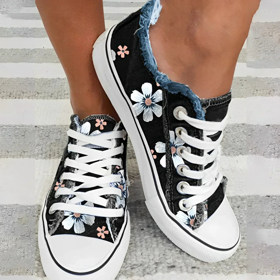 Levoire | Baskets à imprimé floral Noir