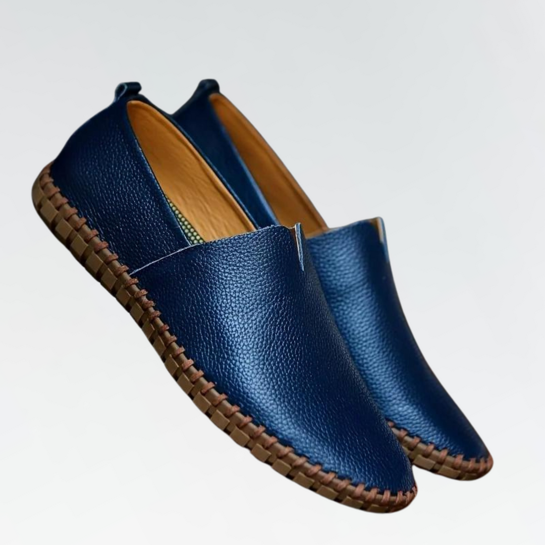 Levoire | Mocassins Pour Hommes En Cuir Bleu