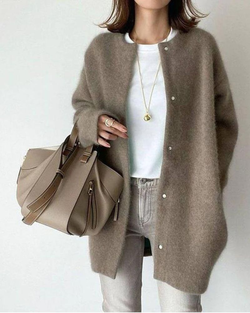 Levoire | Veste en tricot Marron foncé
