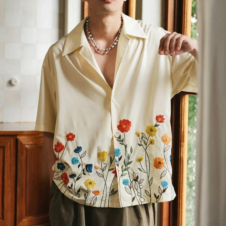 Levoire | Chemise À Fleurs À Manches Courtes