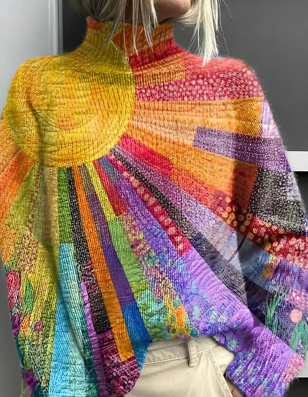 Levoire | Polo à col montant brillant Multicolore