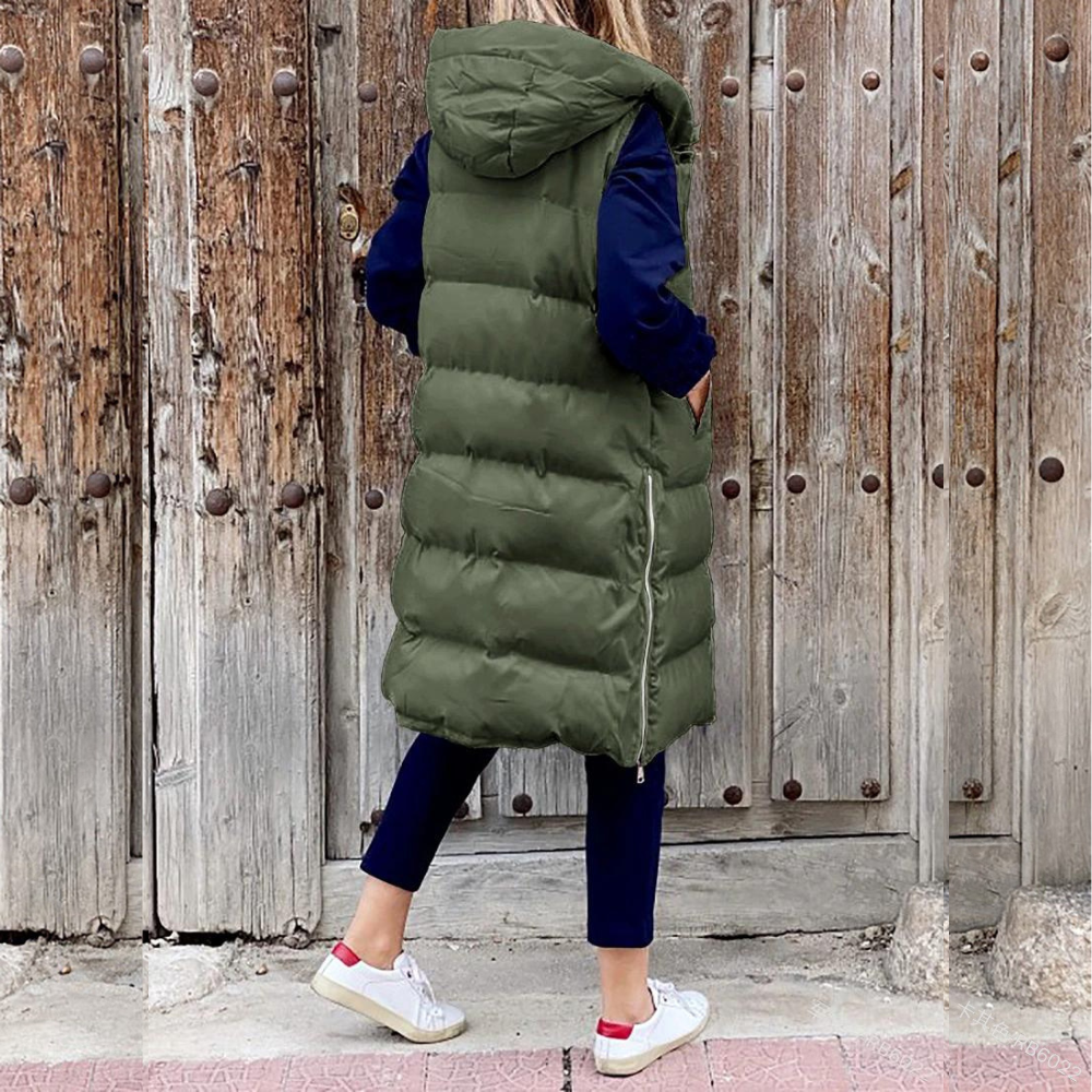 Levoire | Veste D'Hiver Longue Tendance Avec Capuche Pour Femmes