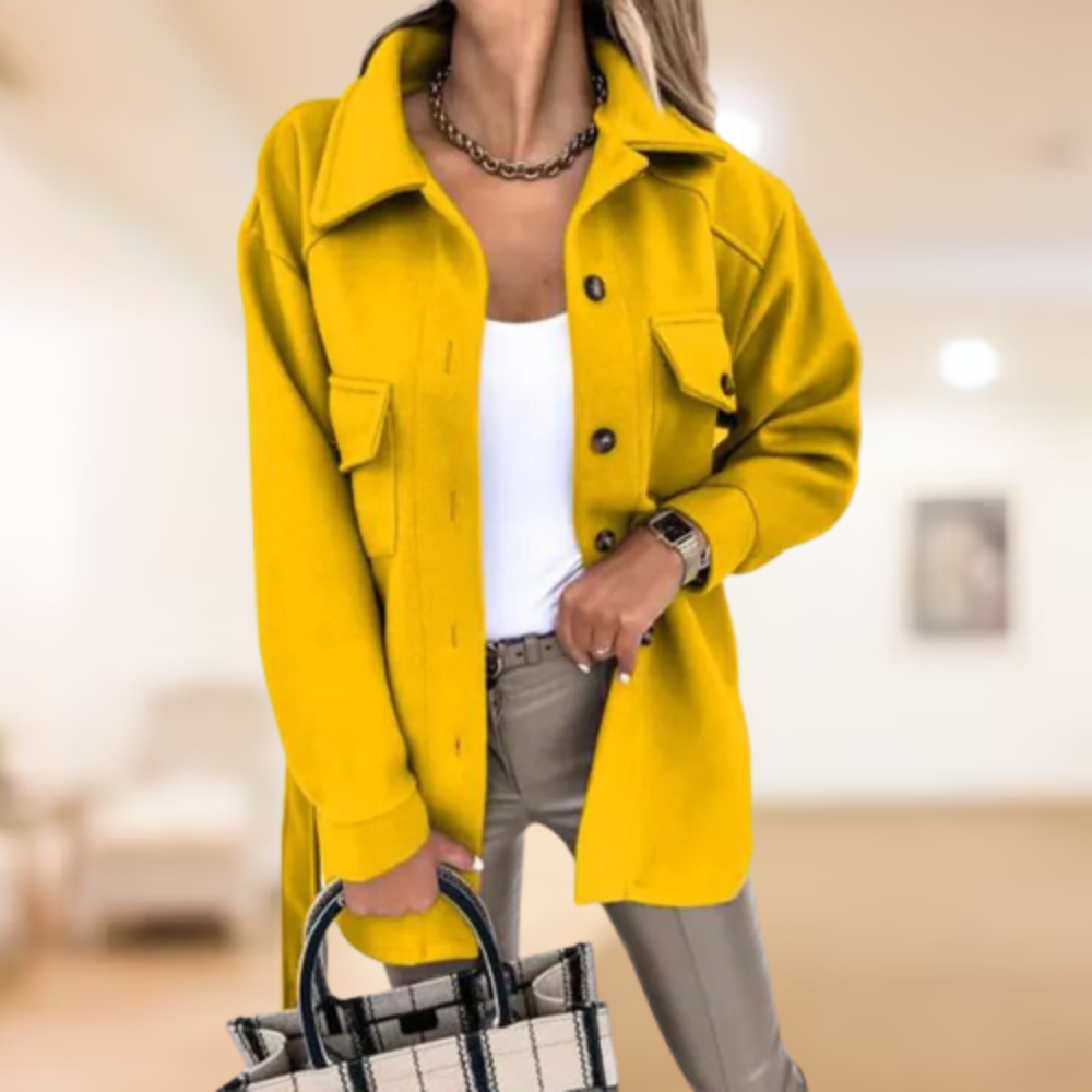 Levoire | Manteau Trench Chaud Pour Femme Gelb