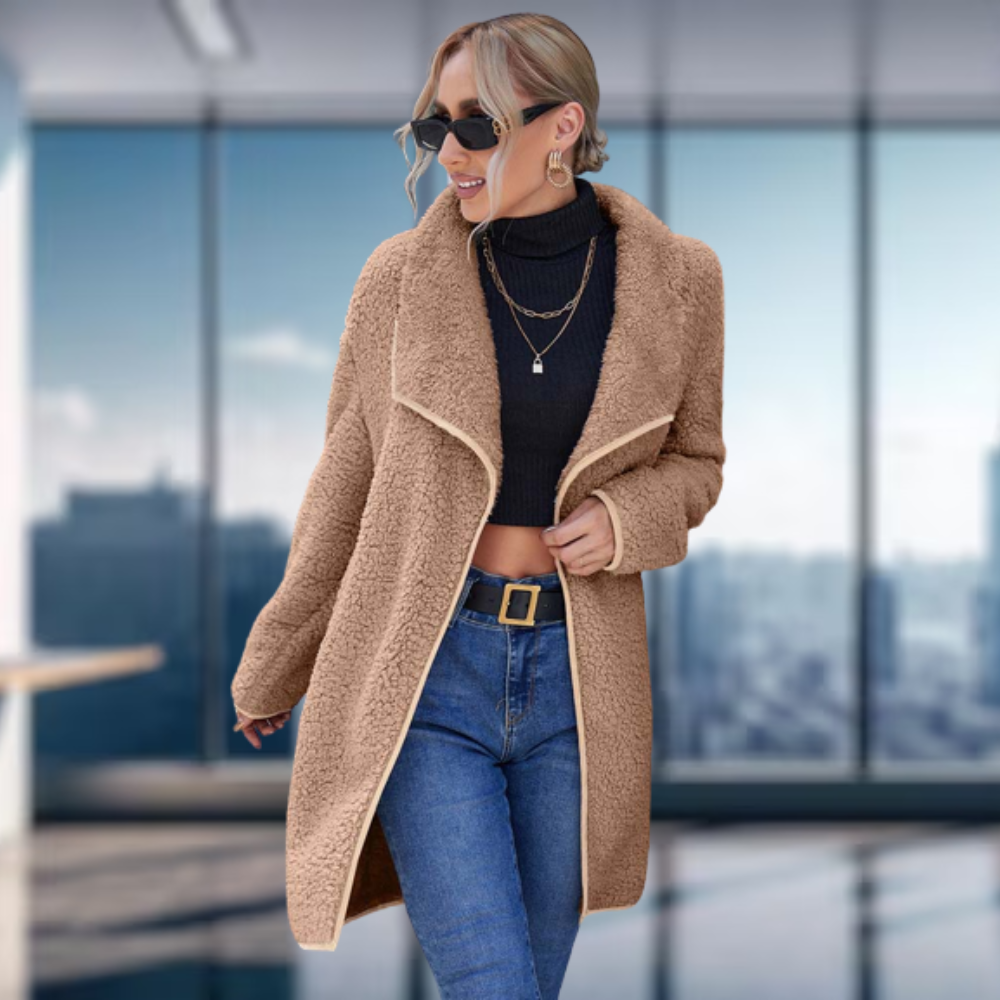 Levoire | Manteau d'hiver en tissu confortable Kaki