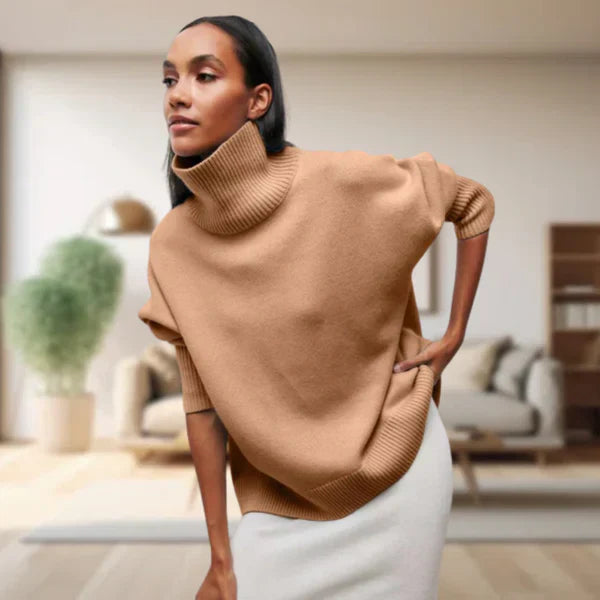 Levoire | Pull À Col Roulé Pour Femmes Chameau