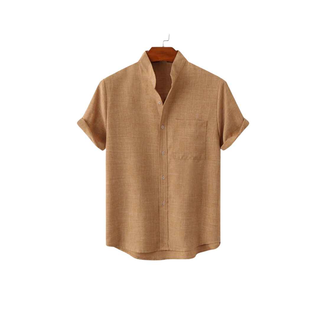 Levoire | Chemise En Lin Elegant Decontracte Hommes Jaune