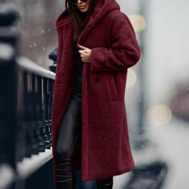 Levoire | Veste Confortable Avec Capuche Vin rouge