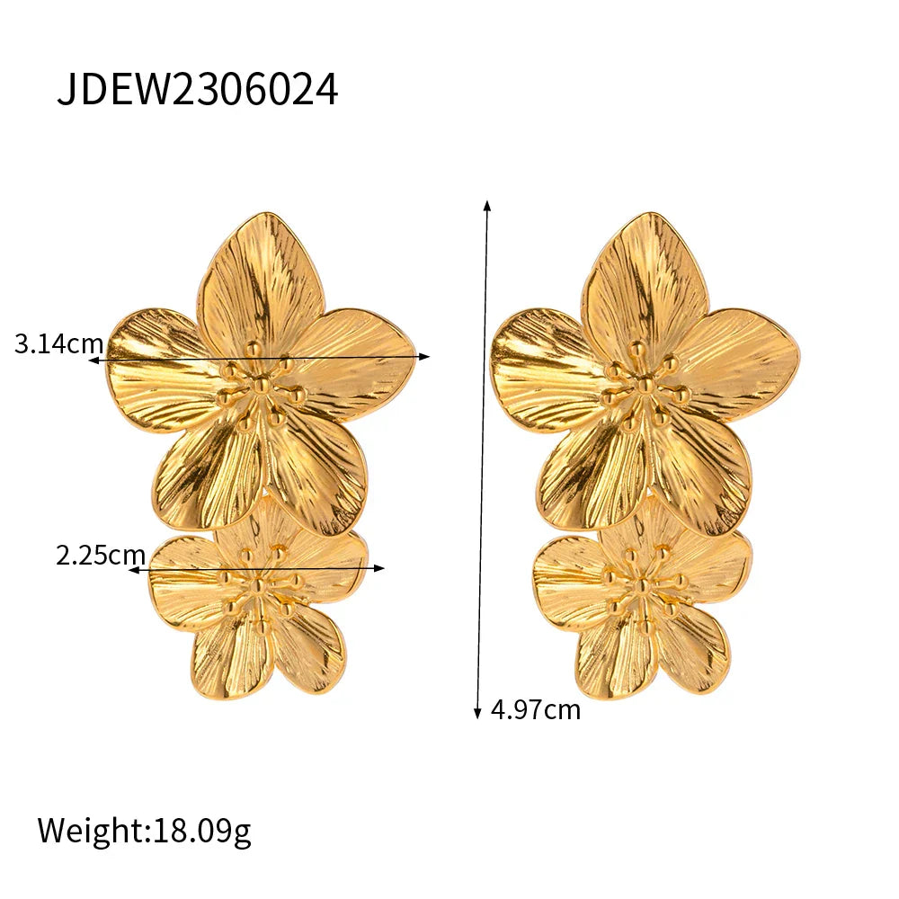 Levoire | Boucles D'Oreilles En Acier Inoxydable Doré Vintage