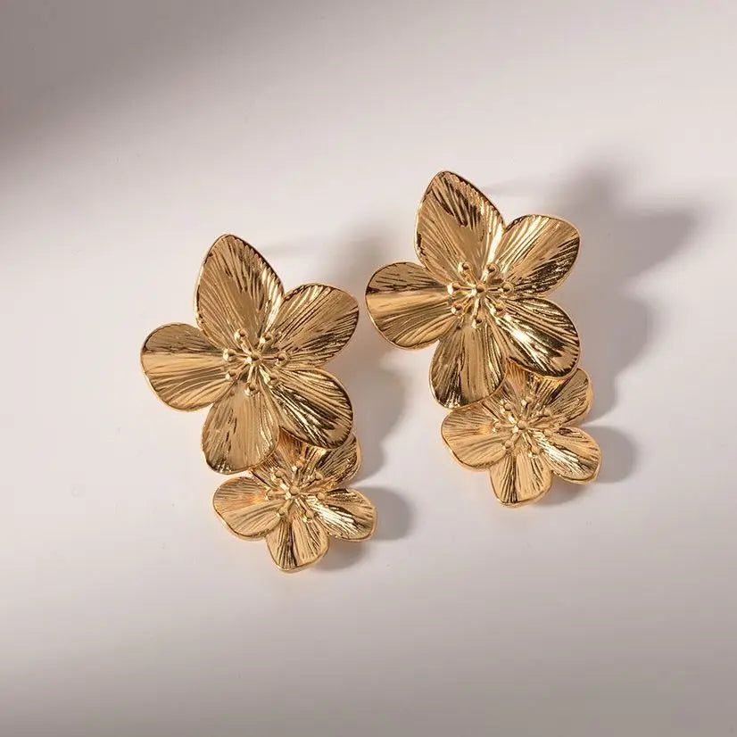 Levoire | Boucles D'Oreilles En Acier Inoxydable Doré Vintage
