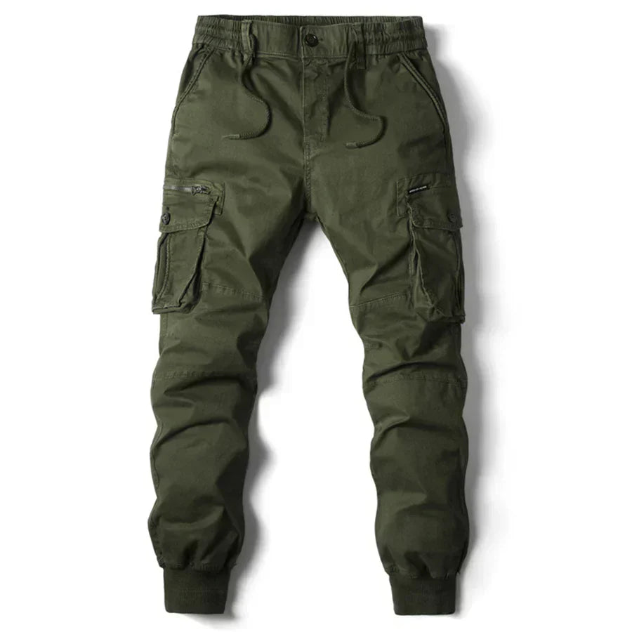 Levoire | Pantalon Cargo Taille Élastique Pratique Vert