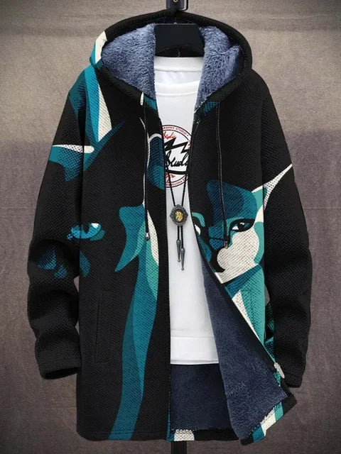 Levoire | Manteau Moderne À Manches Longues Avec Imprimé Artistique Style 5