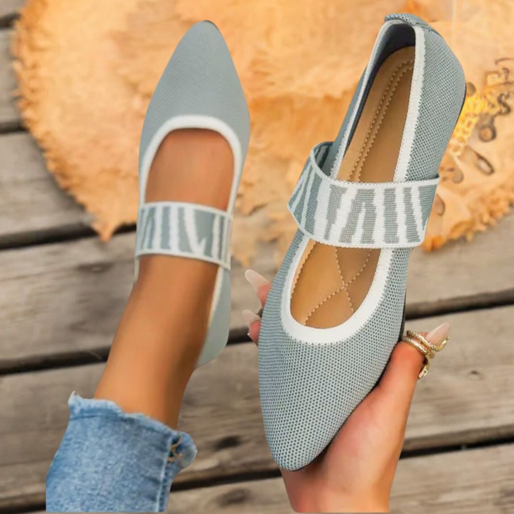 Levoire | Chaussures Plates Fuselées Pour Femmes Gris Bleu