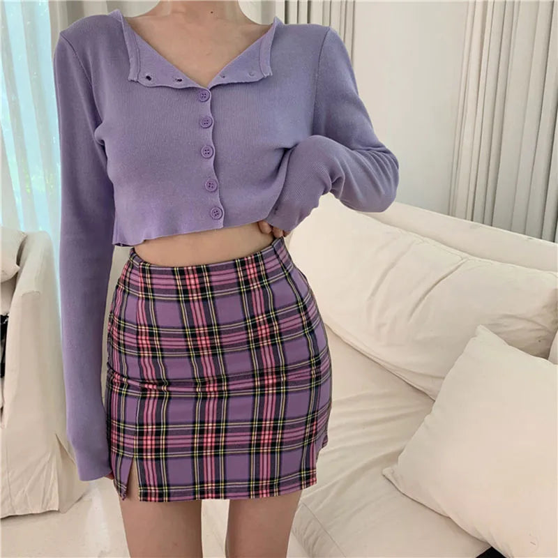Levoire | Pull Avec Boutons Violet Une taille pour tous