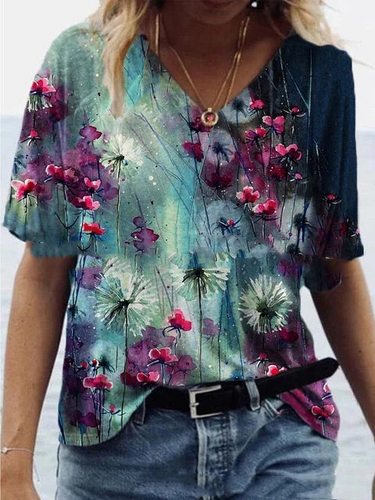 Levoire | shirt imprimé à col en V (Modèle 5)