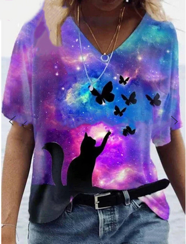 Levoire | shirt imprimé à col en V (Modèle 9)