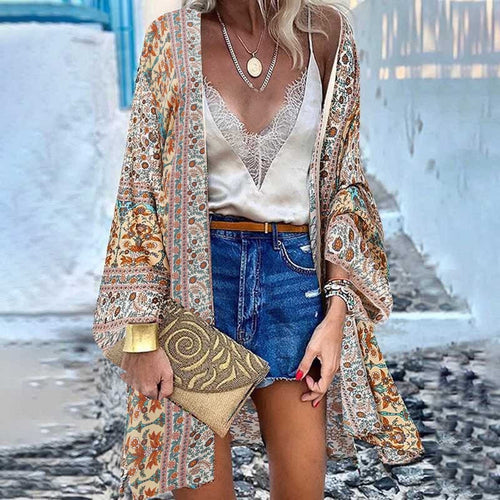 Levoire | Kimono Élevez Votre Garde-Robe D'Été Avec Notre Kimono Imprimé Coloré