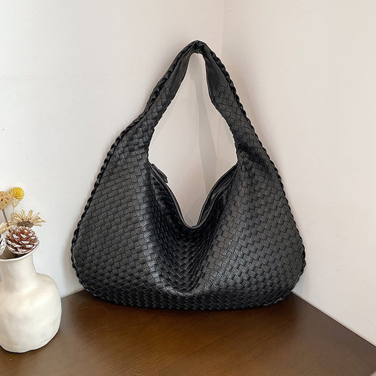 Levoire | Sac De Courses Tissé En Rouge Noir