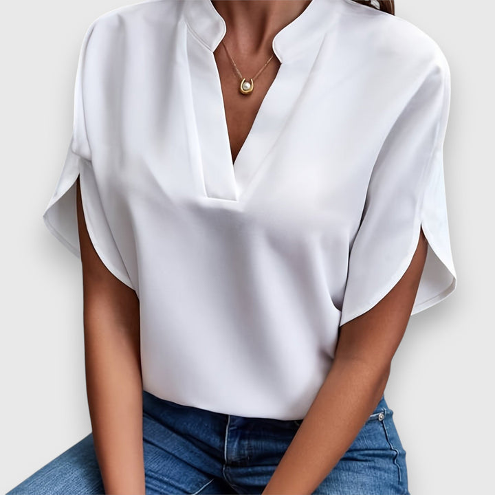 Levoire | Blouse Légante Avec Détail Nœud Blanc