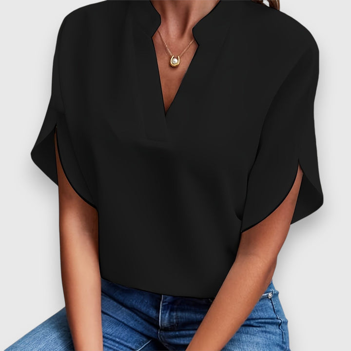 Levoire | Blouse Légante Avec Détail Nœud Noir