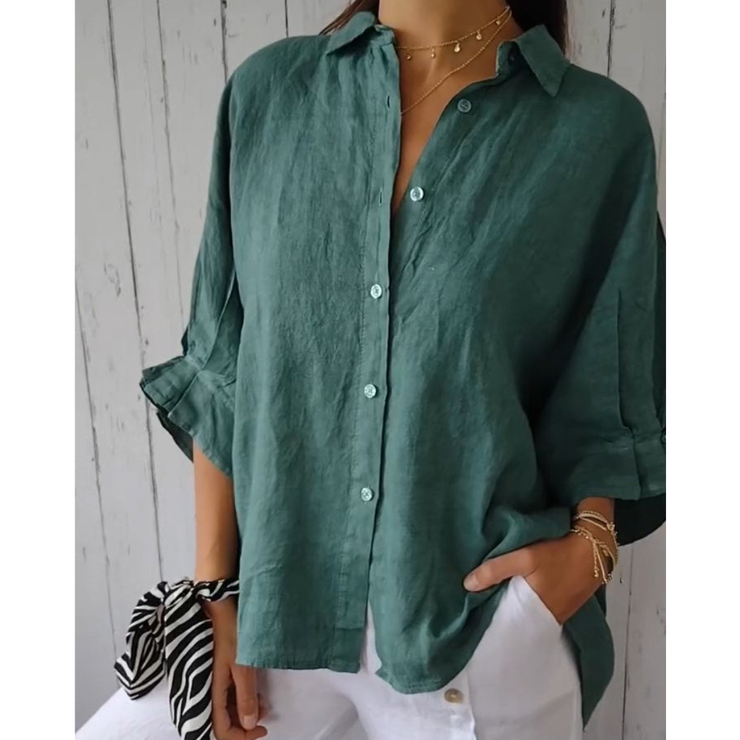 Levoire | Blouse De Loisirs Pour Une Journée Détendue Vert foncé