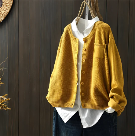 Levoire | Pull en maille doux Gelb