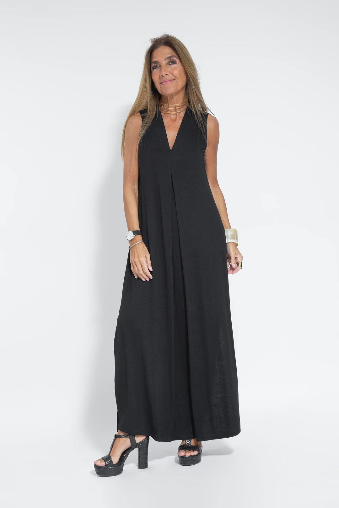 Levoire | Robe Chic Manches Légères Noir