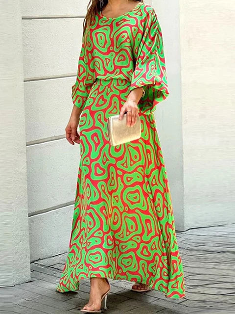 Levoire | Robe Maxi Avec Imprimé Coloré Rot