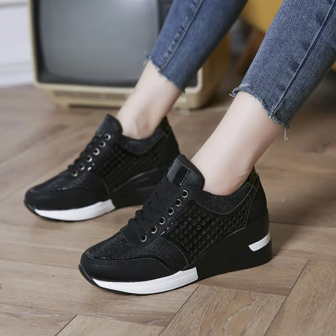 Levoire | Chaussures Confortables Et Respirantes Avec Talon Compensé Noir