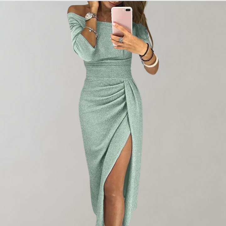 Levoire | Robe élégante avec des paillettes Vert