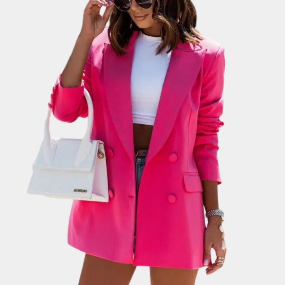 Levoire | Blazer à boutons avec revers à manches longues Rosa