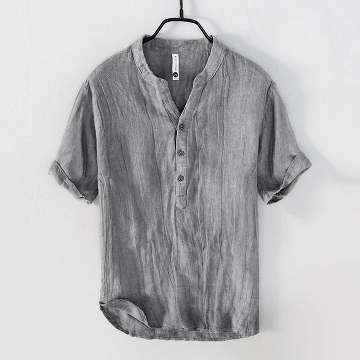 Levoire | Chemise En Lin Moderne Hommes Gris