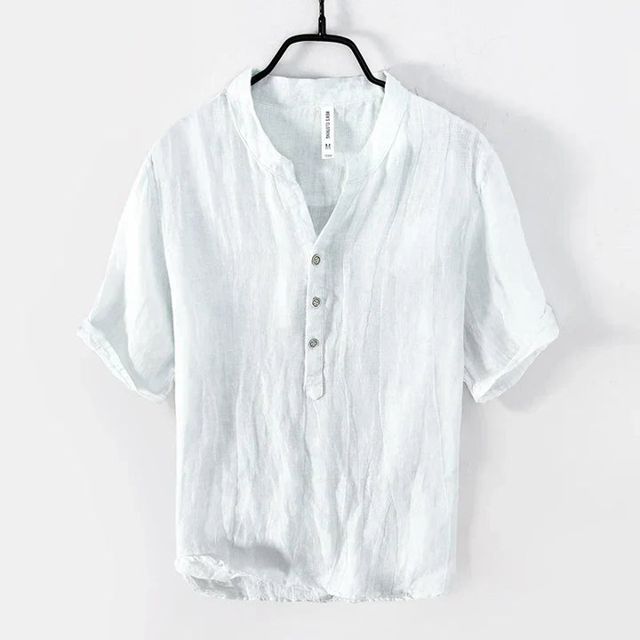Levoire | Chemise En Lin Moderne Hommes Blanc