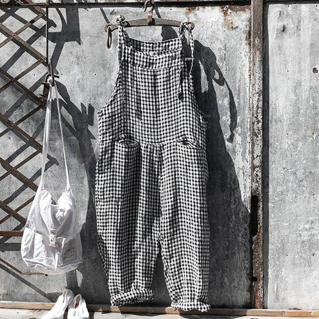 Levoire | Jumpsuit Baggy Rayé Style Vintage Noir