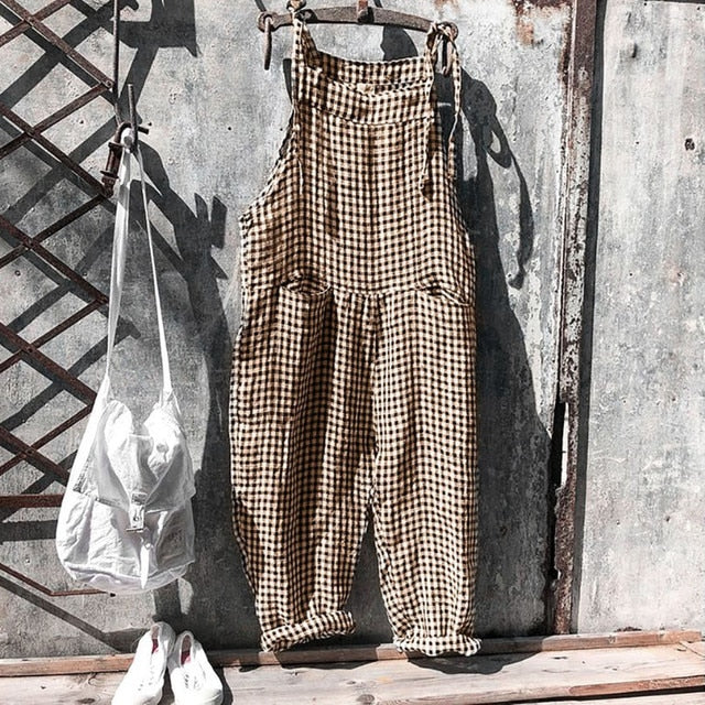 Levoire | Jumpsuit Baggy Rayé Style Vintage Orange