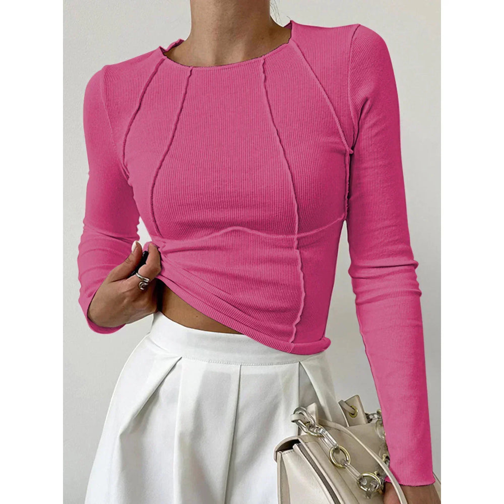 Levoire | Haut Épuré À Coutures Rose
