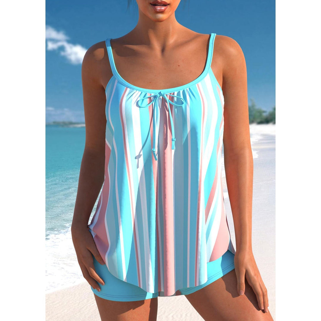 Levoire | Maillot De Bain À Pois Avec Design Classique Bleu
