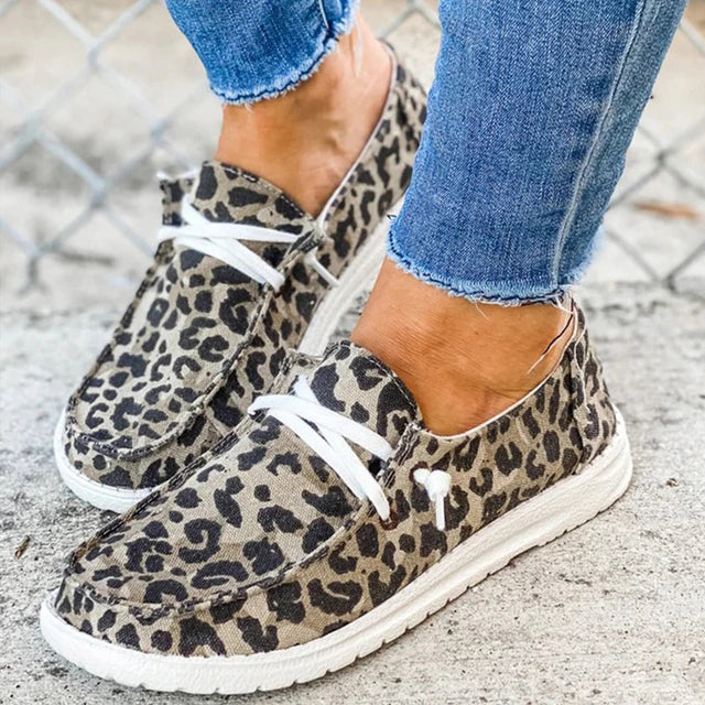 Levoire | Chaussures À Lacets Pour Femmes Léopard